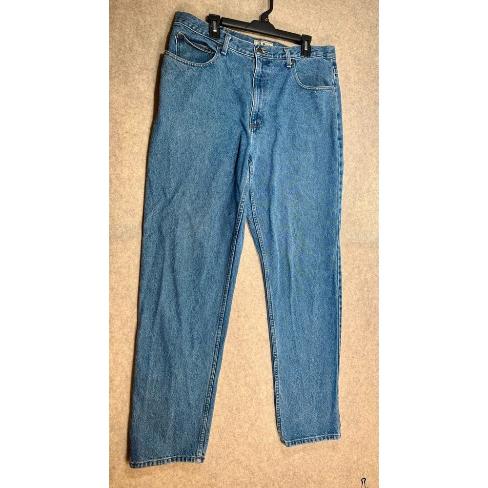 L.L. Bean Denim Jeans Mens 37x34 Natural Fit Blue Casual Classic 100% Cotton